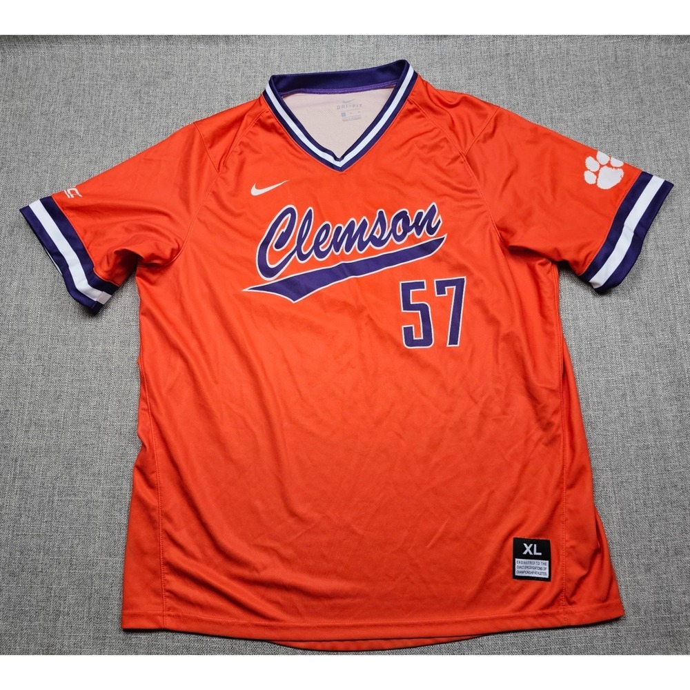 Clemson‎ Tigers Baseball Jersey Mens XL Nike Practice Team Issue Authentic #57